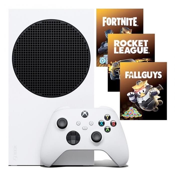 Игровая приставка Microsoft Xbox Series S 512Gb + 3 игры Fortnite + Rocket League + Fallguys