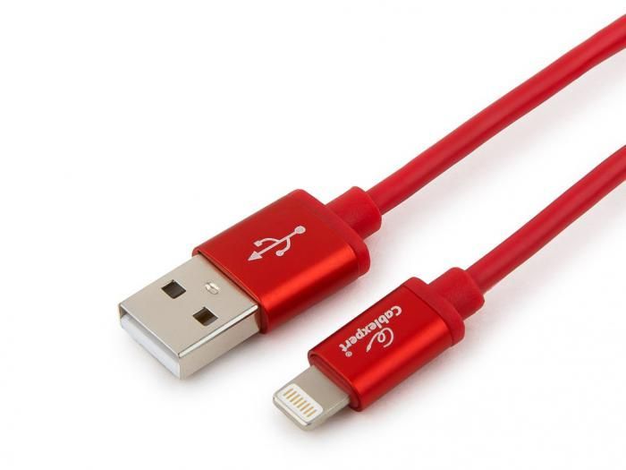 Gembird Cablexpert Silver Series USB - Lightning 1.8m Red CC-S-APUSB01R-1.8M