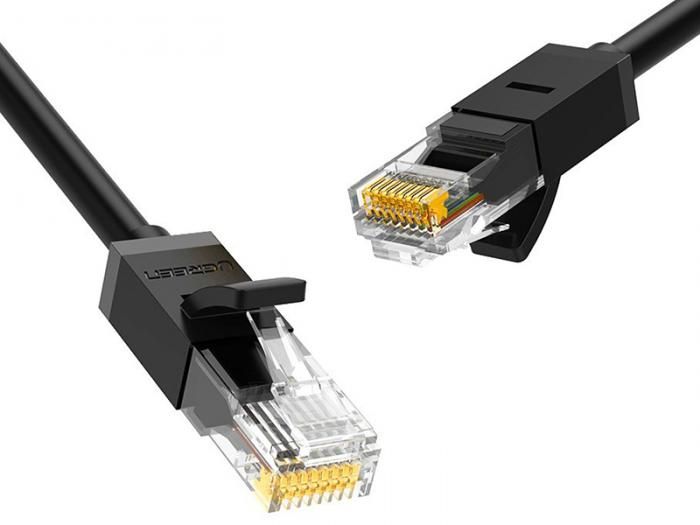 Сетевой кабель Ugreen NW102 U/UTP cat.6 8-Core RJ45 1.5m Black 60545
