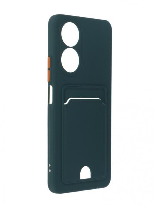 Чехол Neypo для Honor X7 Pocket Matte Silicone с карманом Dark Green NPM58249