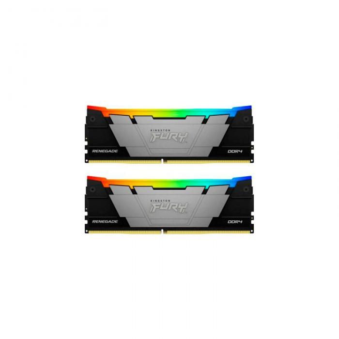 Модуль памяти Kingston Fury Renegade Black RGB DDR4 DIMM 3200Mhz PC25600 CL16 - 64Gb (2x32Gb) KF432C16RB2AK2/64