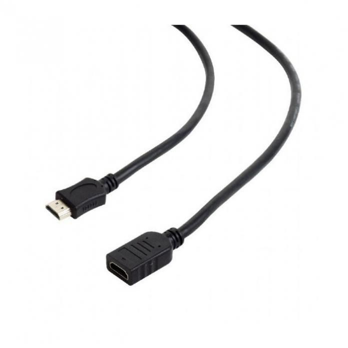 Аксессуар Gembird Cablexpert HDMI 19M/19F v2.0 0.5m Black CC-HDMI4X-0.5M
