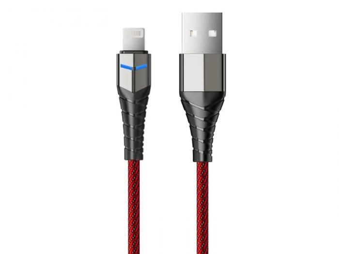 Аксессуар AccesStyle USB - Lightning 1m Red-Black AL24-F100LED