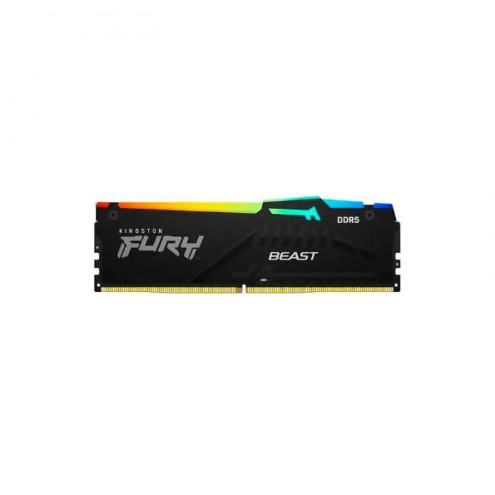 Модуль памяти Kingston Fury Beast Black RGB XMP DDR5 DIMM 5200Mhz PC41600 CL40 - 32Gb (2x16Gb) KF552C40BBA-32