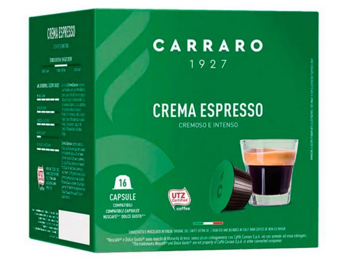 Капсулы для кофемашин Carraro Crema Espresso 16шт стандарта Nespresso