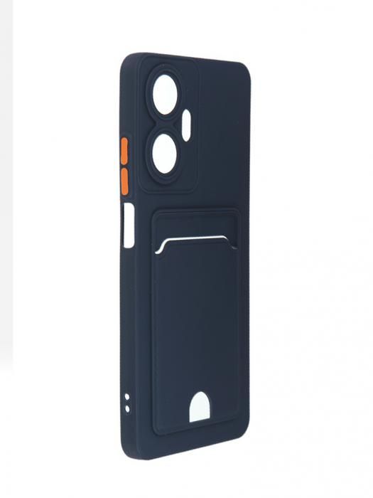 Чехол Neypo для Realme C55 Pocket Matte Silicone с карманом Dark Blue NPM59810