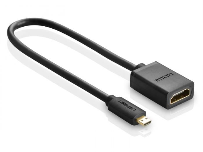 Аксессуар Ugreen HDMI -  Micro HDMI UG-20134 0.2m Black UG-20134