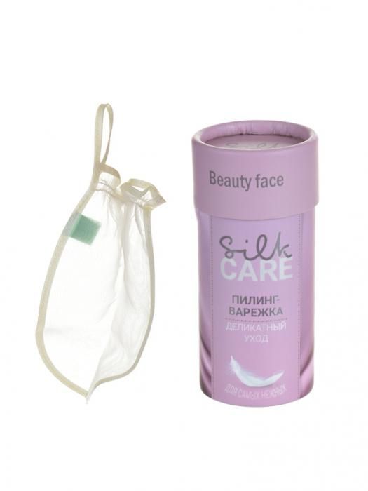 Шелковая варежка для пилинга Silk Care Beauty Face 266001