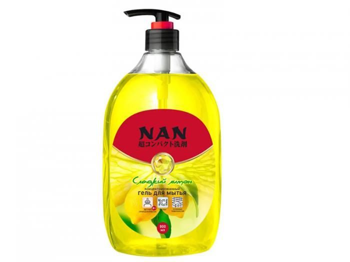 Гель для мытья посуды Nan Сладкий лимон 900ml 320629