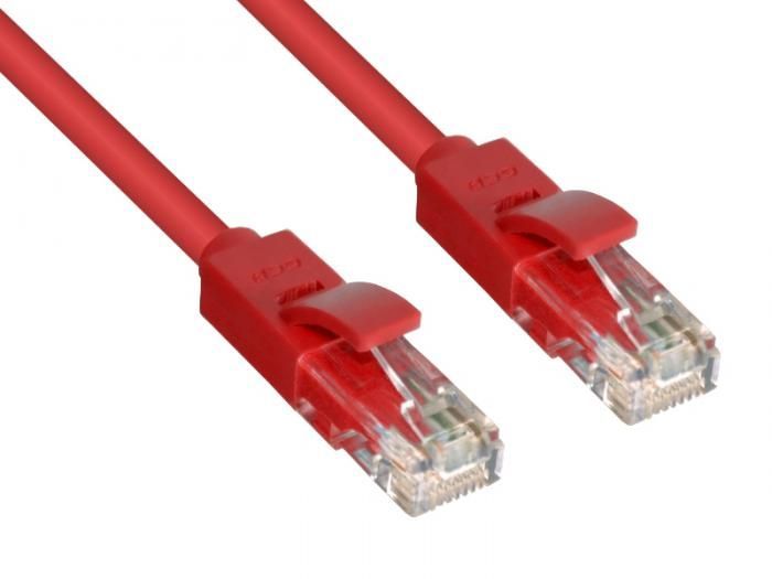 Сетевой кабель GCR UTP 24AWG cat.5e RJ45 T568B 4.0m Red GCR-LNC04-4.0m