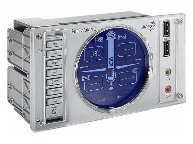 LCD панель Aerocool GateWatch II Fan Controller Silver EN42581