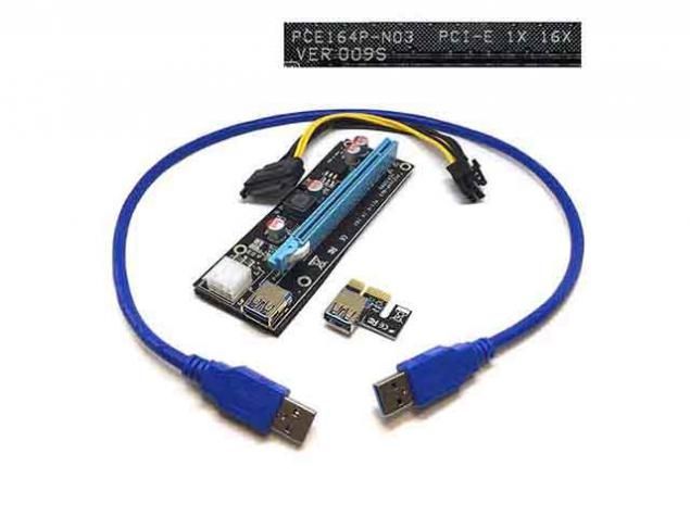 Аксессуар Адаптер Espada USB Riser Card PCI-E x1 Male to PCI-E x16 Female EPCIekitver009S