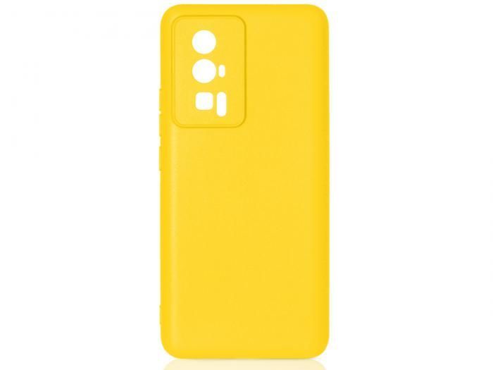 Чехол DF для Poco F5 Pro Silicone Yellow poCase-15