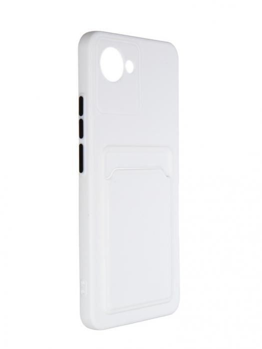 Чехол Neypo для Realme C30 Pocket Matte Silicone с карманом White NPM55980