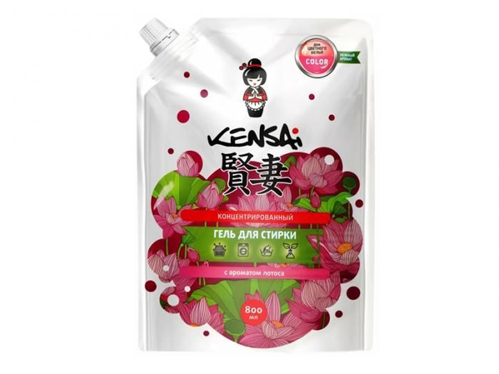 Средство Гель для стирки цветного белья Kensai с ароматом лотоса 800ml 320322